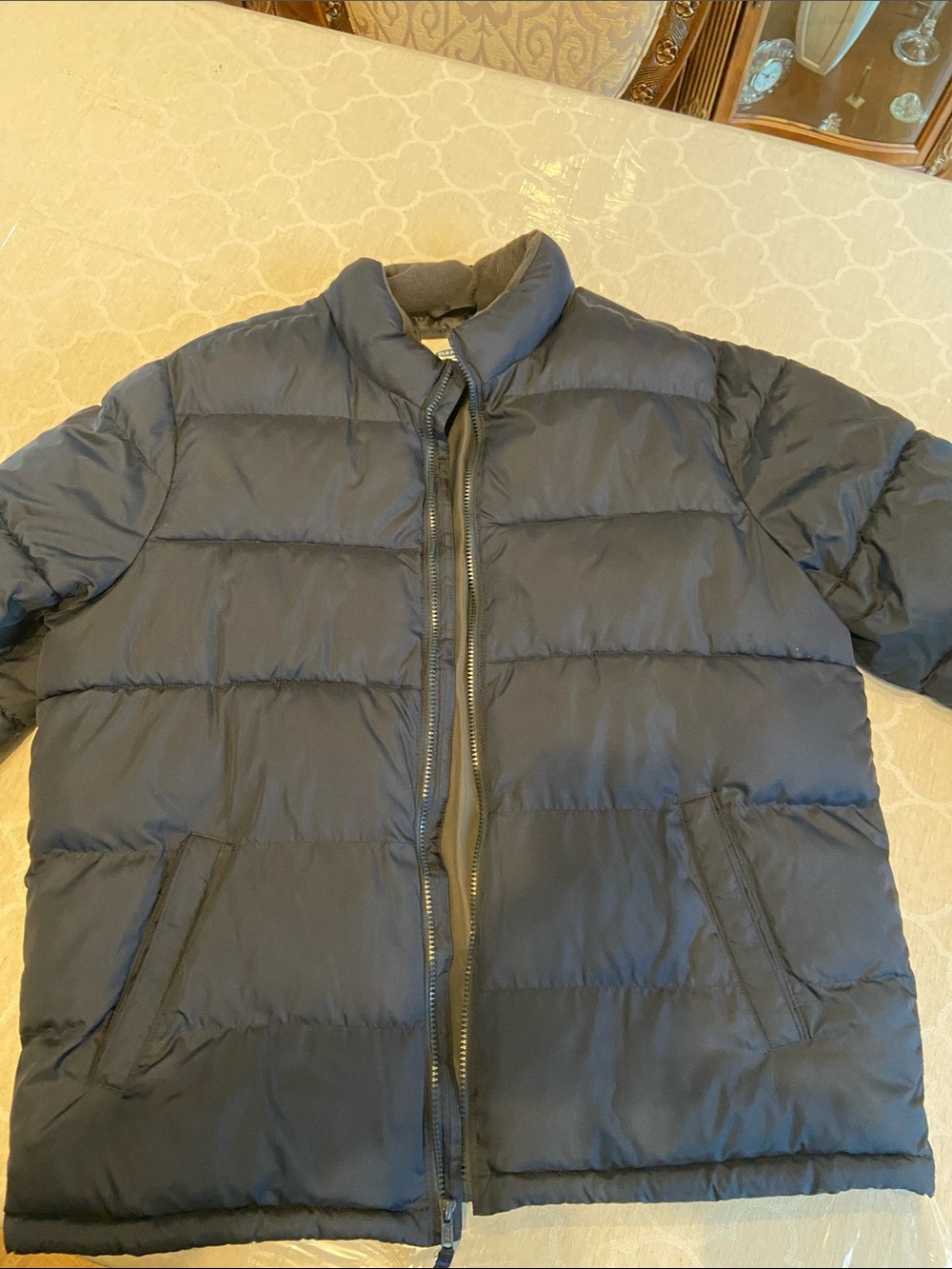 Old Navy Men's Dark Blue Puffer Jacket